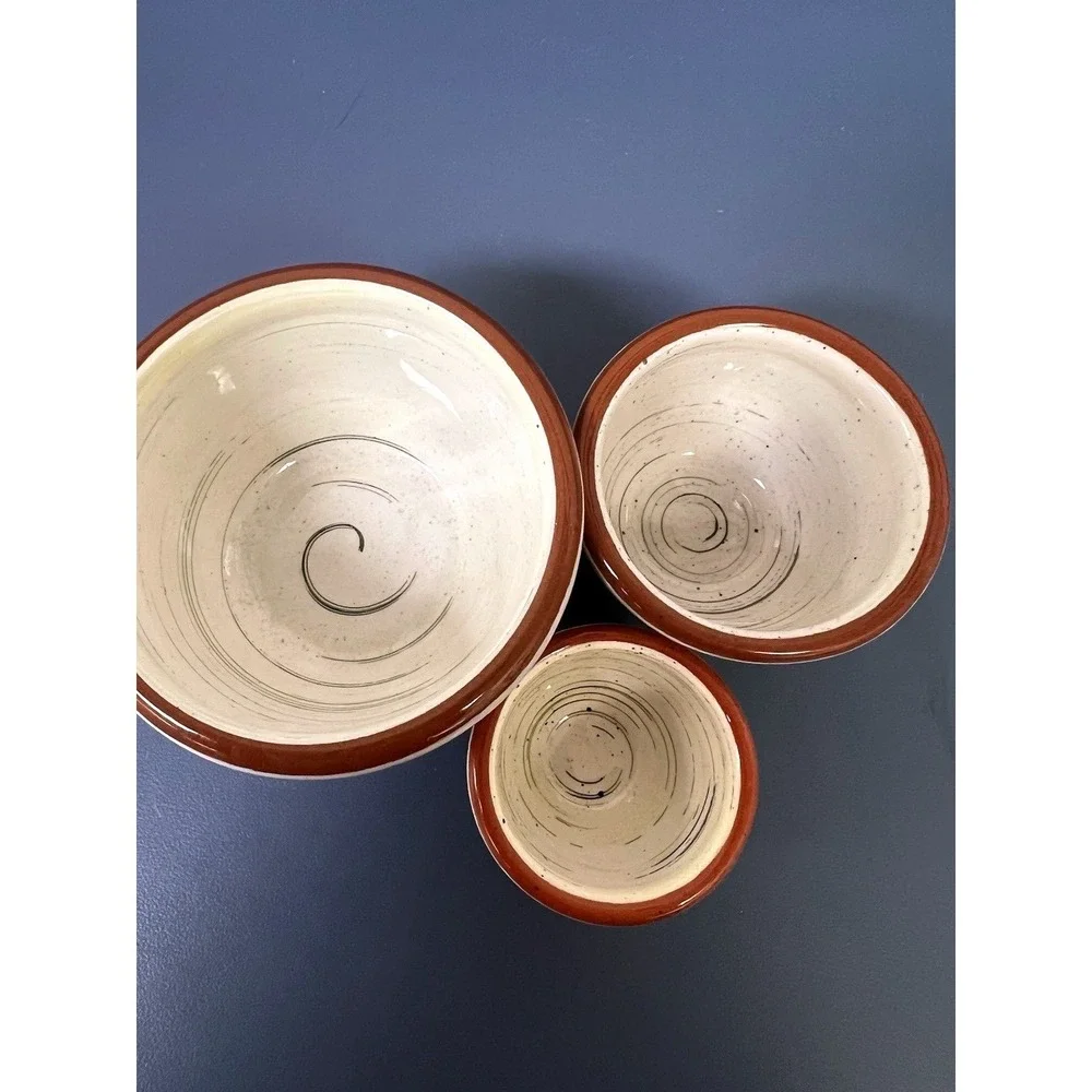 Boyds Bears Jilian's Sugar Spice Bowls 654616 Miniature Nesting Bearware Pottery